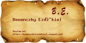 Besenczky Ezékiel névjegykártya
